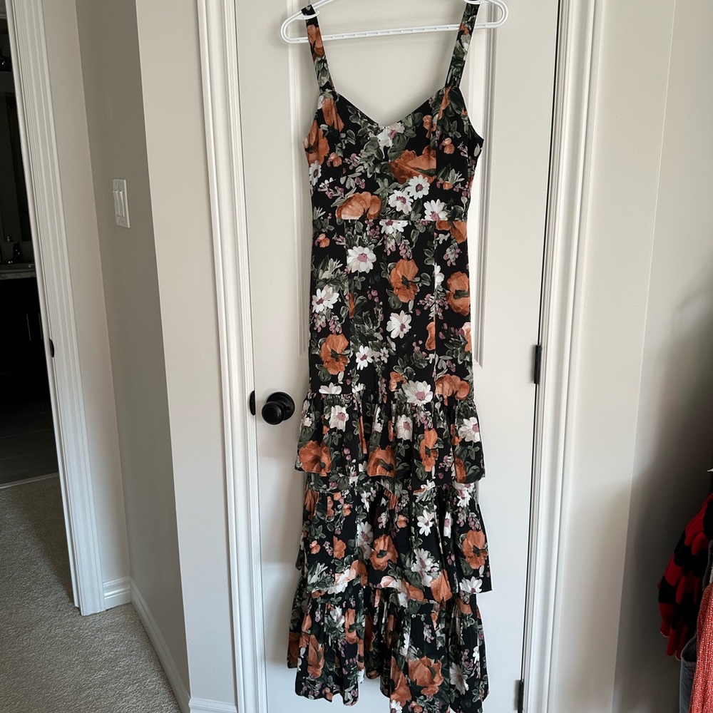 Abercrombie Drama Ruffled Maxi Dress - floral print